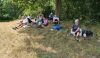 Lunch in the shade before the frolics