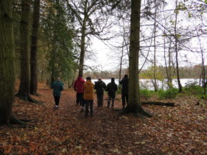 The Group heading off around the mere