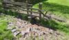 A stile with deep mud on either side takes a while to cross