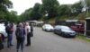 Watching the train set in the car park