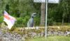 Don't worry. The dinosaur in Alstonefield is armless.