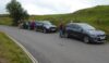 Parked below the "shivering mountain" without incident