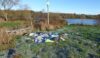 Fly tipping near the lake but nowhere a road. Who is tipping?