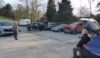 Church House car park with cars squeezed together
