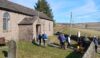 The group leaves Forest Chapel after enjoying lunch there