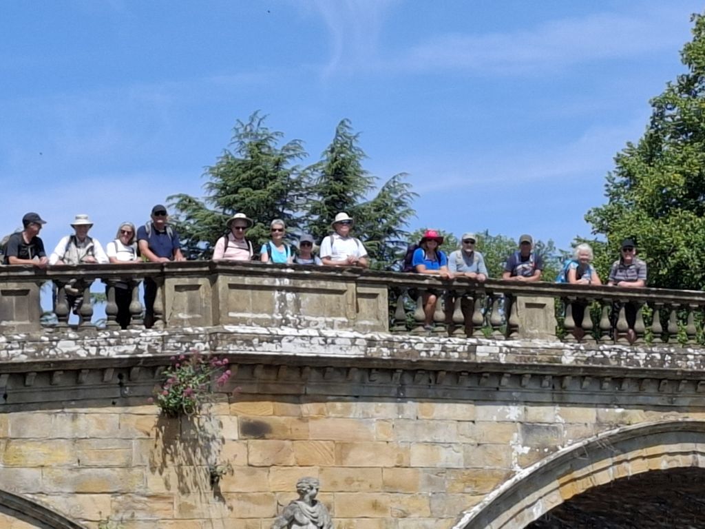 Posing on the bridge to Chatsworth House