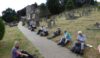 Lunch in Brassington churchyard