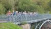 Walkers gather on Coalport bridge