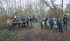 Preparing to try the lemon drizzle cake by the canal