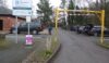 The familiar entrance to Nelson Pit car park and its welcome toilet
