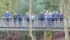 Posing on the optional bridge on Marple golf course