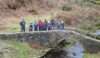 The packhorse bridge that was moved from the valley floor
