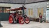 A steam engine in for its service