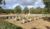 Commonwealth cemetery. German headstones have pointed tops